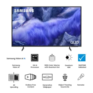 Samsung 55″ Vision AI 4K Ultra HD Smart QLED TV (Model: QA55QEF1AULXL)